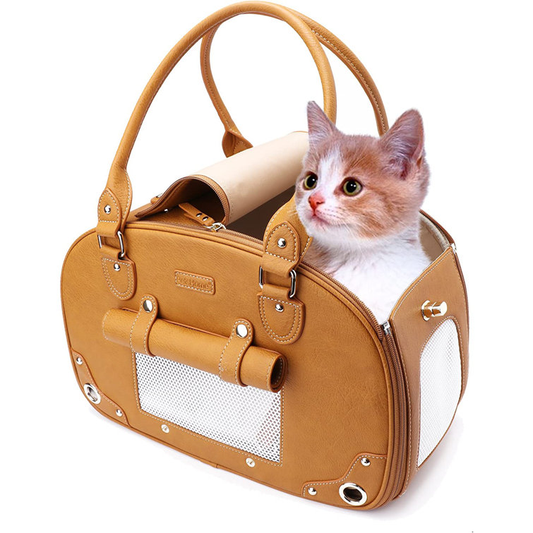 Leather dog backpack store